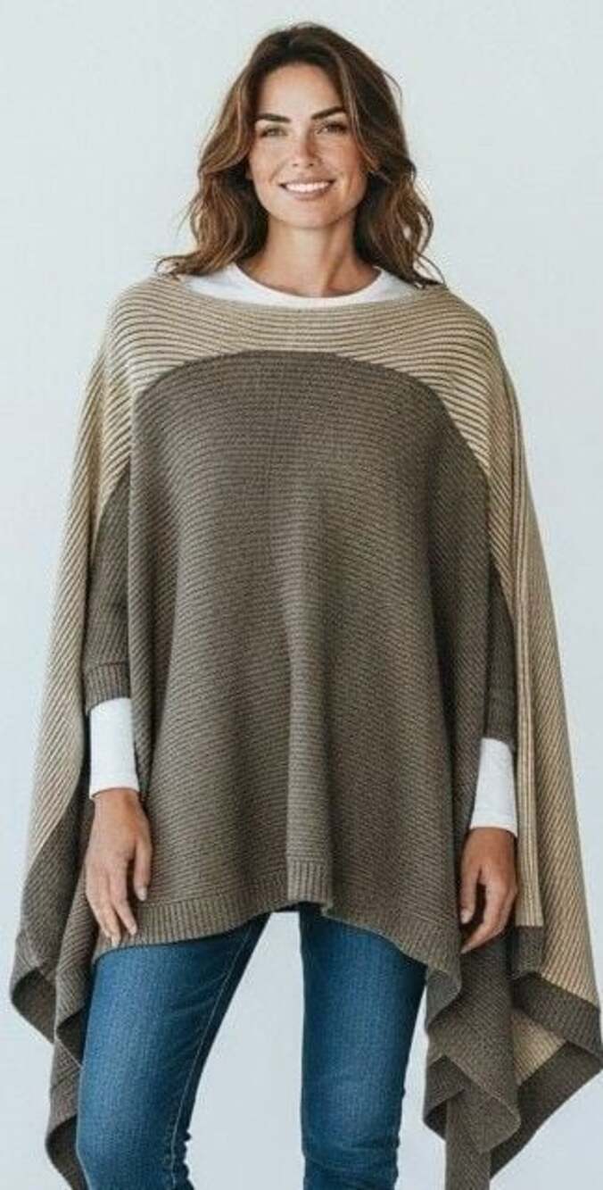 Lululemon It All Lines Up Poncho Gray Yak Blend Sweater OS